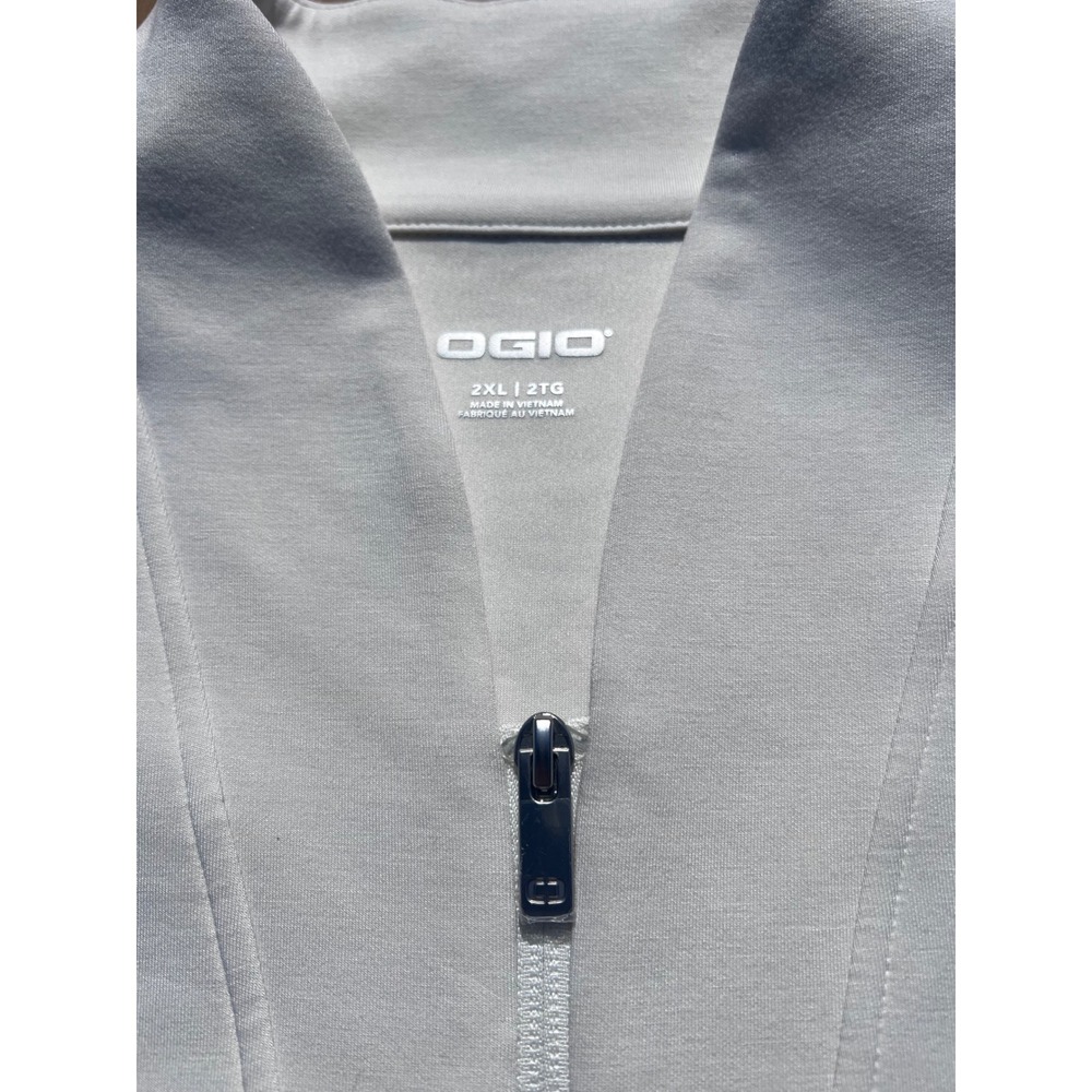 OGIO LOG861 Womens White Quarter Zip Mock Neck Pullover Sweatshirt 2XL - Picture 8 of 12